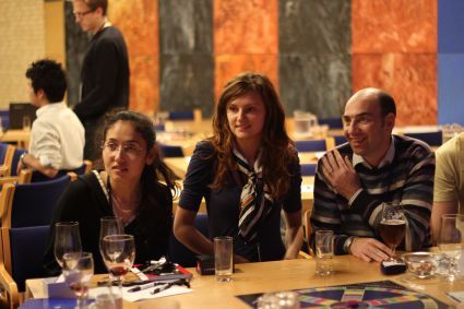 The winning team in the final of the gaming night