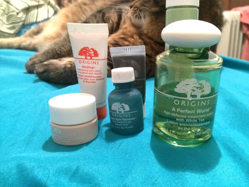 Origins Starting Over Eye Cream, Origins Ginzing Eye Cream, Origins Clear Improvement Mask, Origins Super Spot Remover, Origins A Perfect World Toner