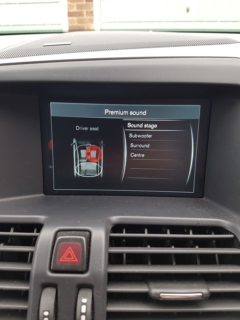 Volvo S60: Sound settings Volvo S60: Sound settings