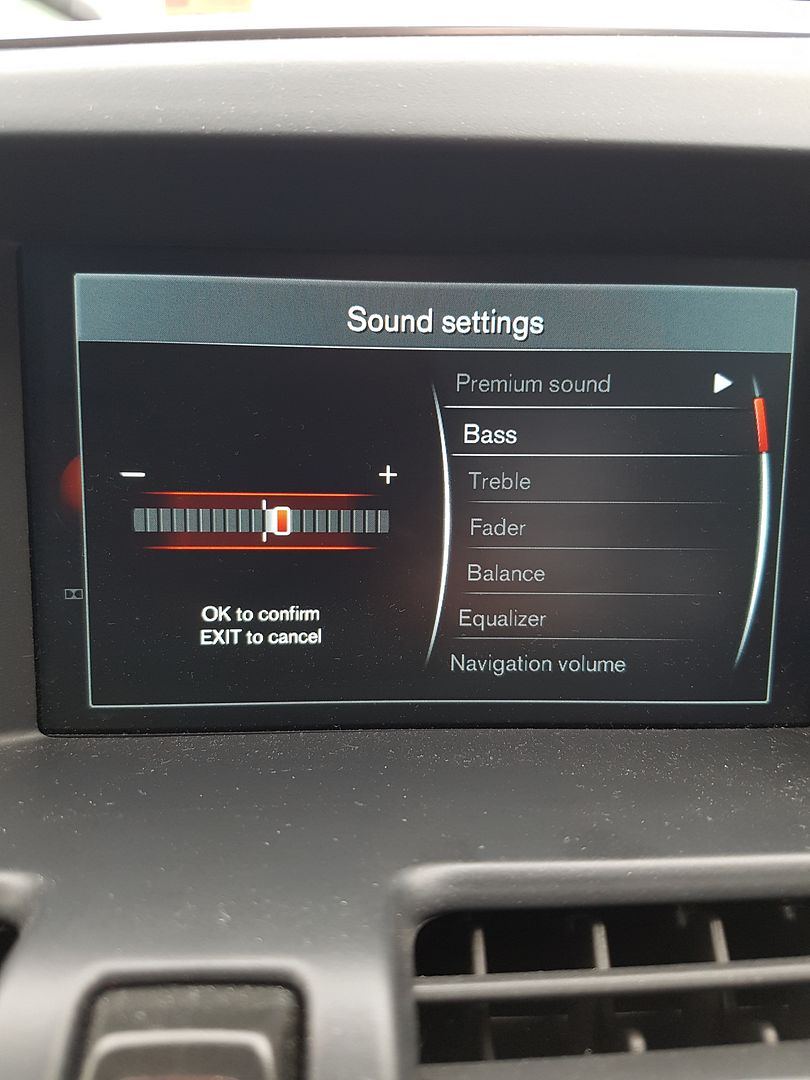 Volvo S60: Sound settings Volvo S60: Sound settings
