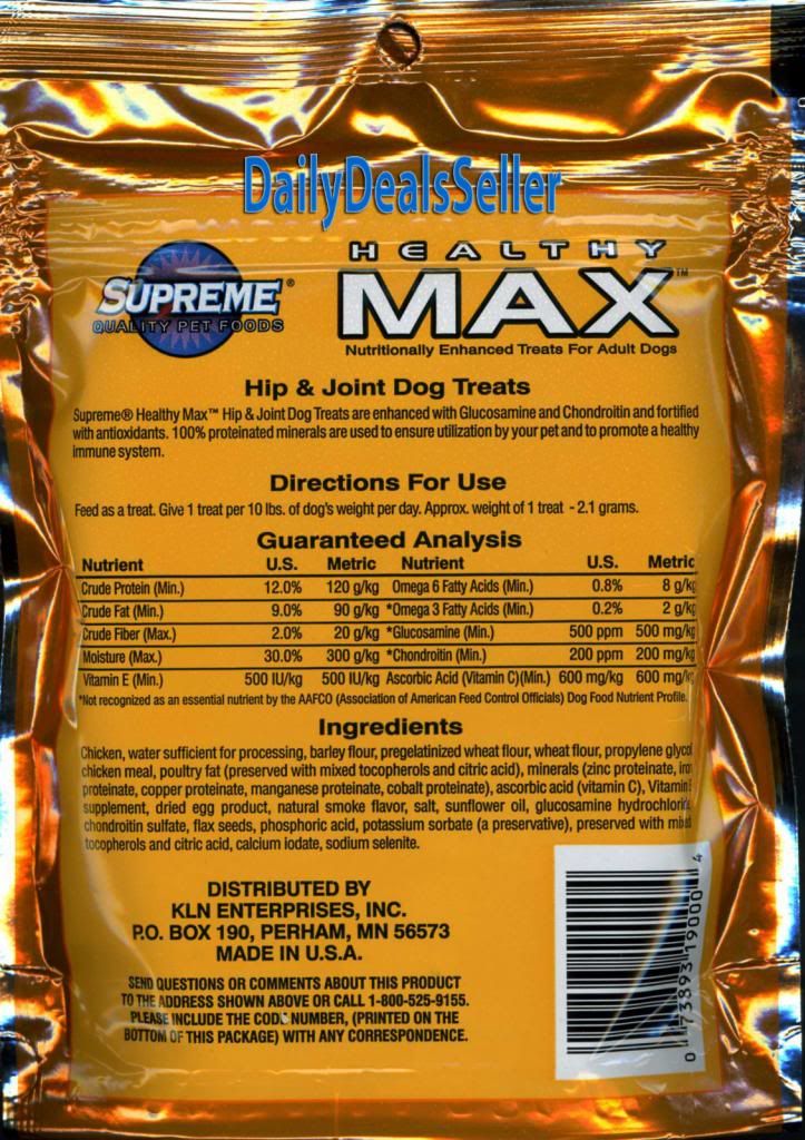 Supreme HEALTHY MAX, Hip & Joint Dog Treats Glucosamine & Chondroitin