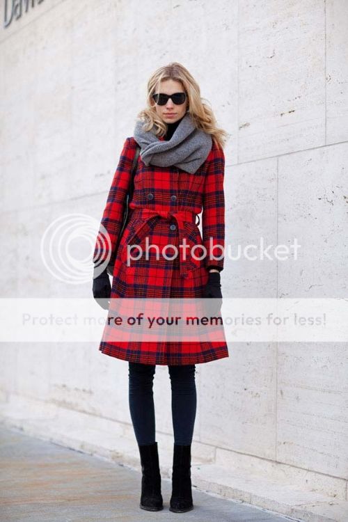 "plaid street style" "plaid winter coat" "women's plaid coat"