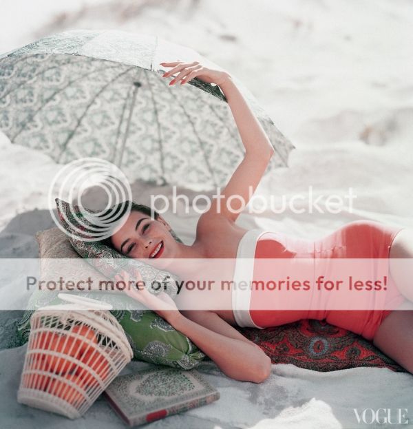"Vintage Vogue Beach" "Vintage sun umbrella"
